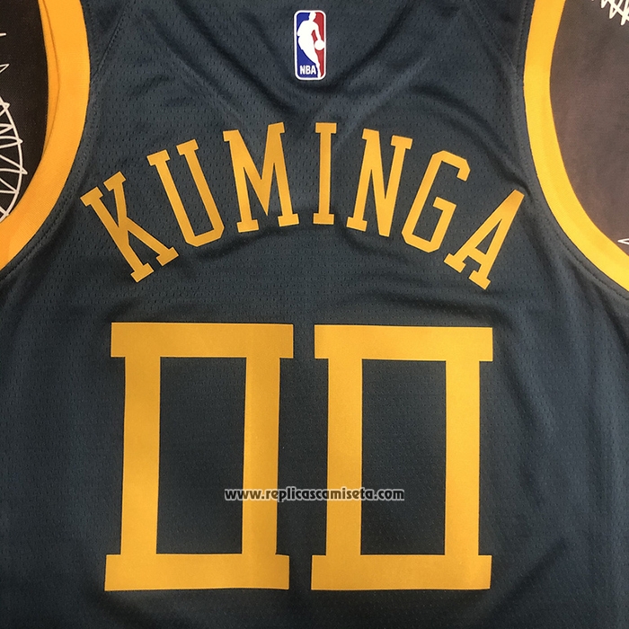 Camiseta Golden State Warriors Jonathan Kuminga #00 Ciudad 2018-19 Azul